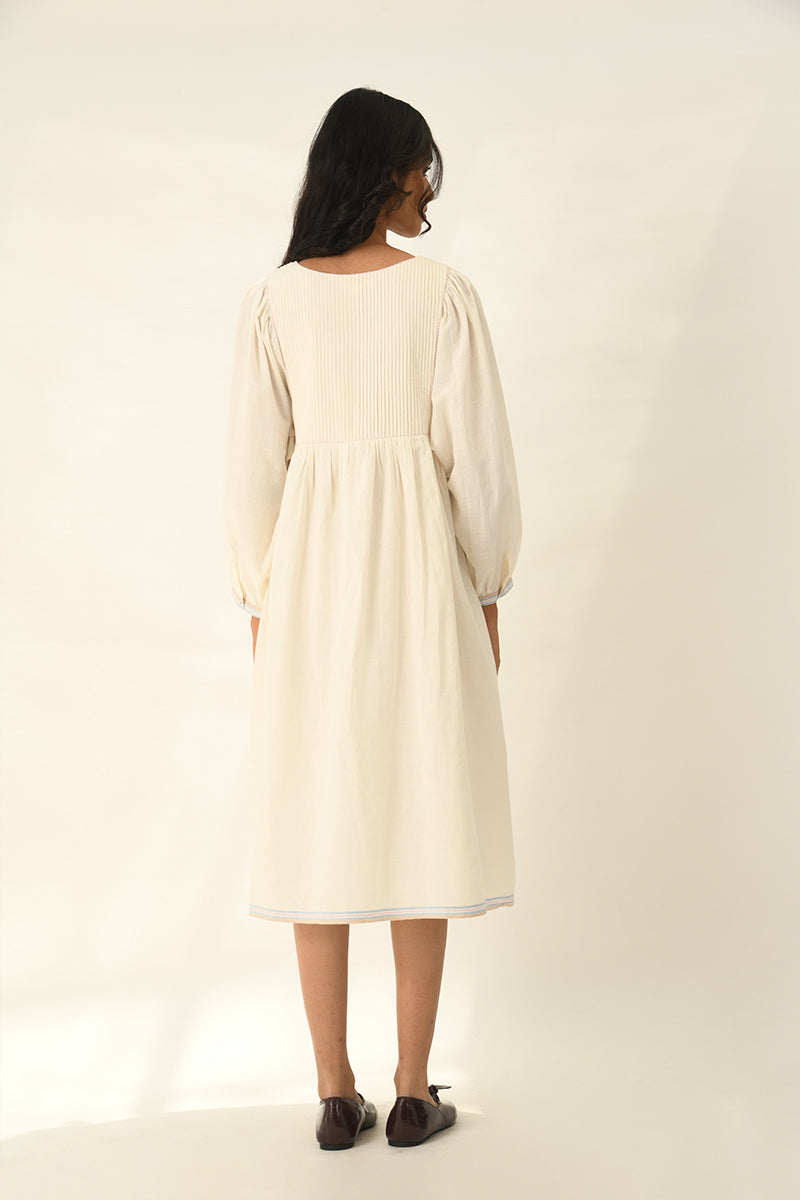 Atlantica Pleated Yoke Dress
