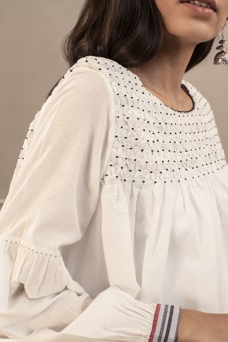 HOPKINS SMOCKING TOP