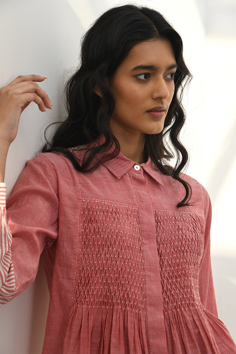 OLYMPOS SMOCKED TOP