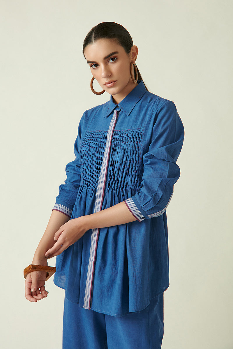 CAMILUS SMOCKED TOP