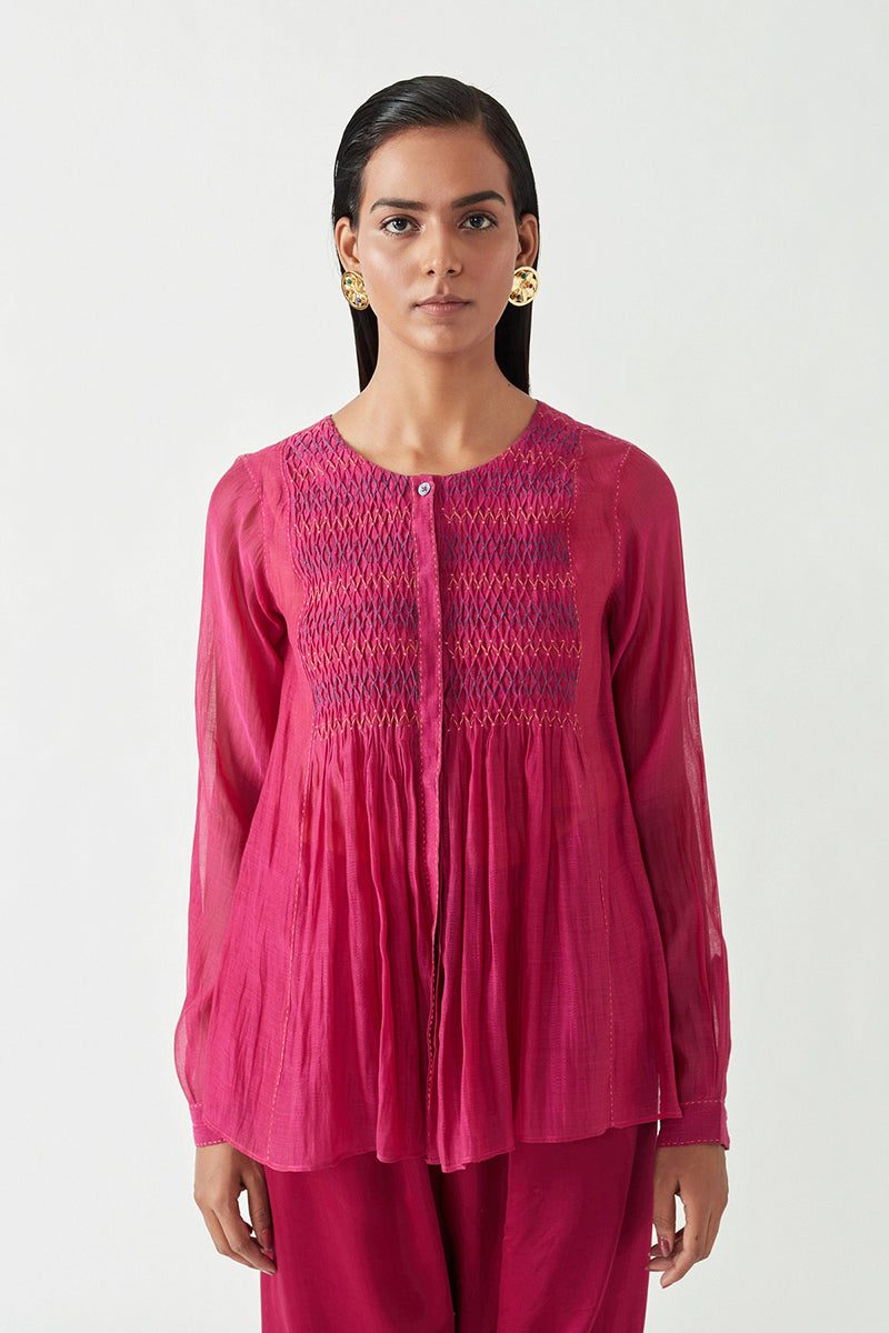 TORRES SMOCKING TOP