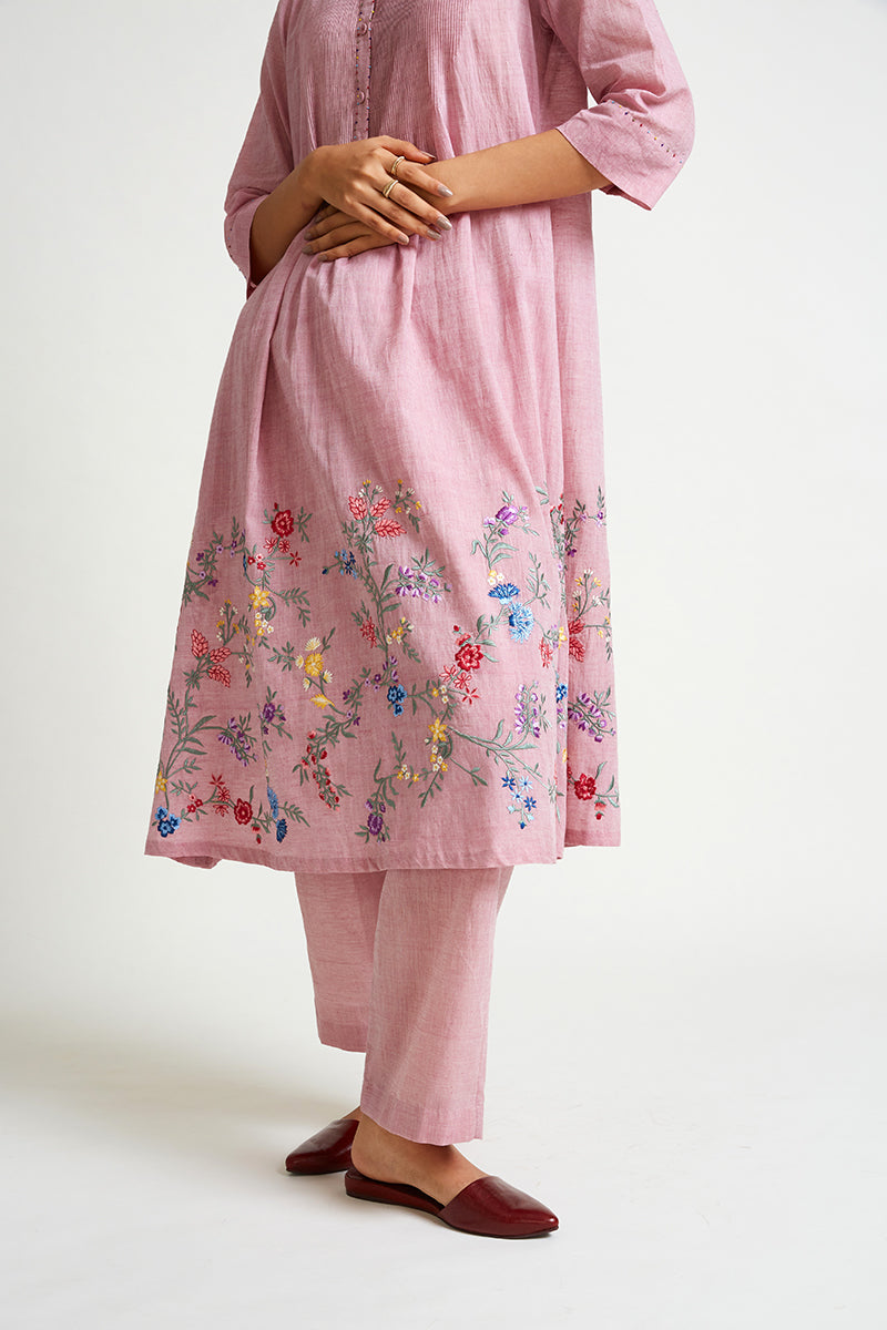 PHLOX EMBROIDERED KURTA & PANT SET (2PCS)