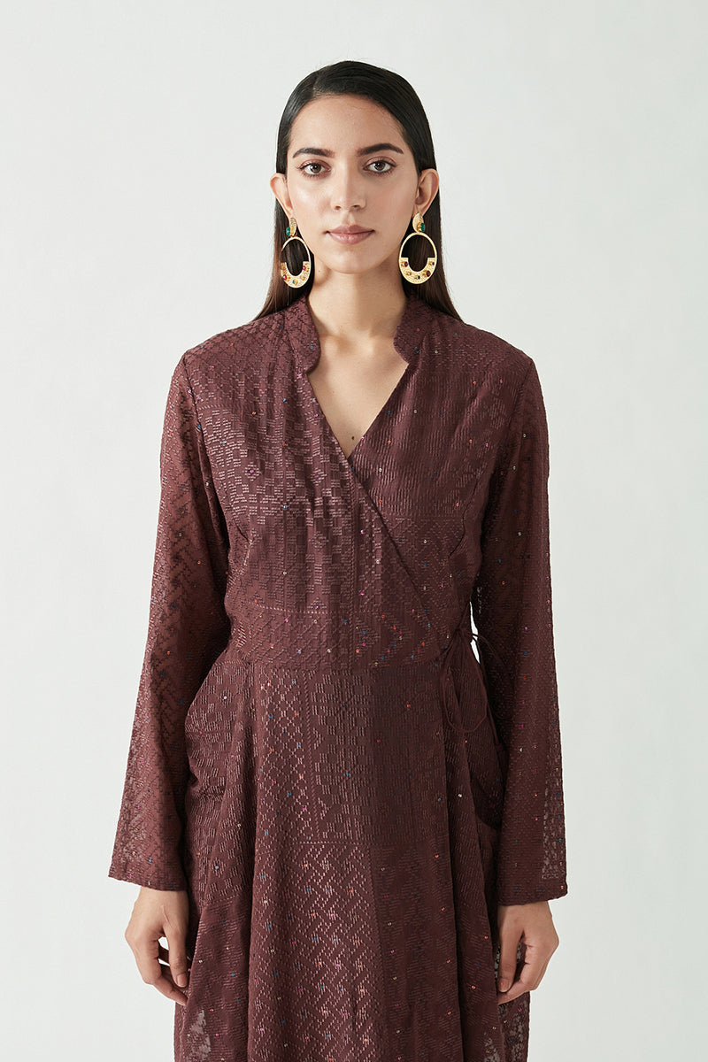 LESTER EMBROIDERED DRESS WITH LYCRA TIGHTS