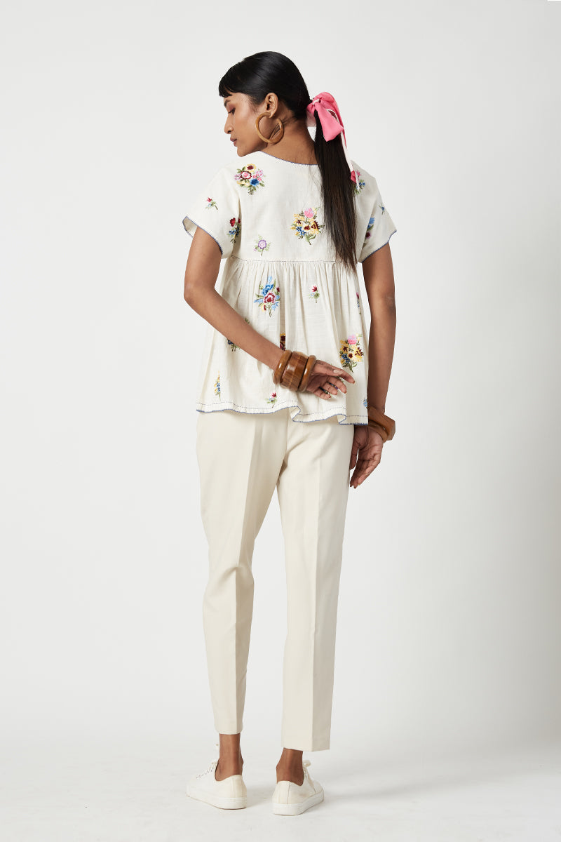 CRATHES EMBROIDERED TOP