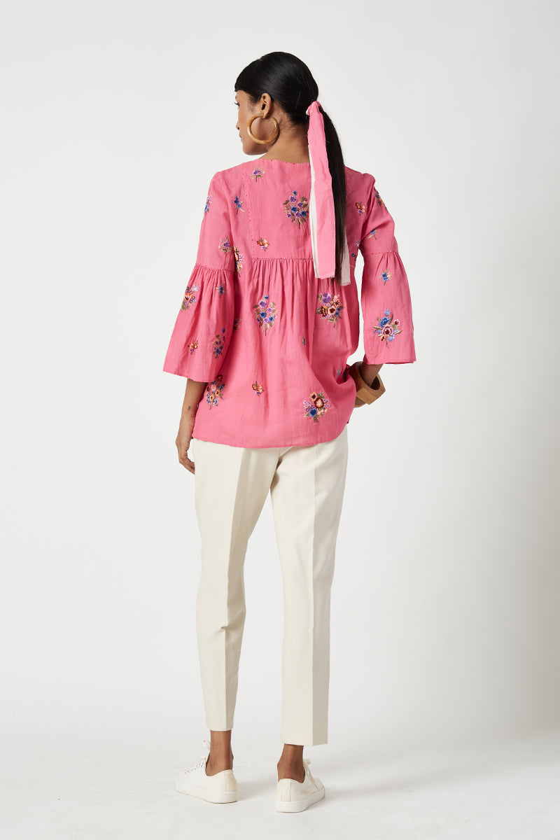 BLOEDEL EMBROIDERED TOP