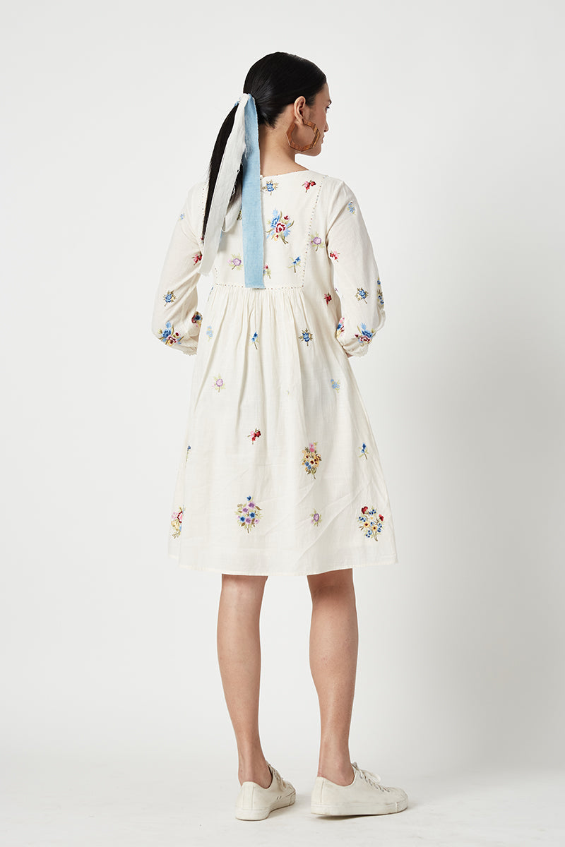 MONET EMBROIDERED DRESS