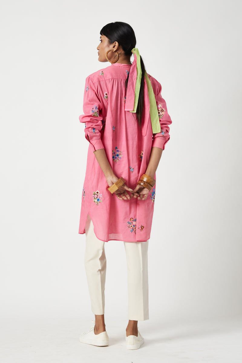 CASCADE EMBROIDERED TUNIC