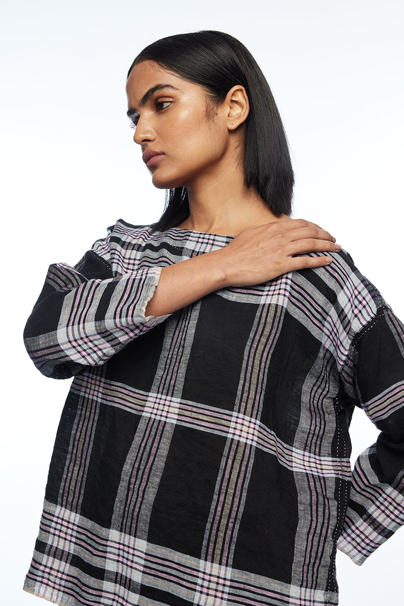 Caesia Boat Neck Boxy Top
