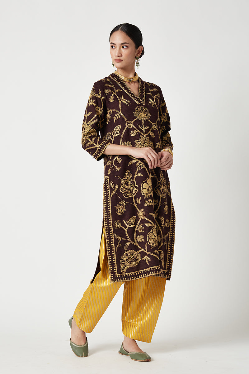 Aabidah Embroidered Kurta Set (3Pcs)
