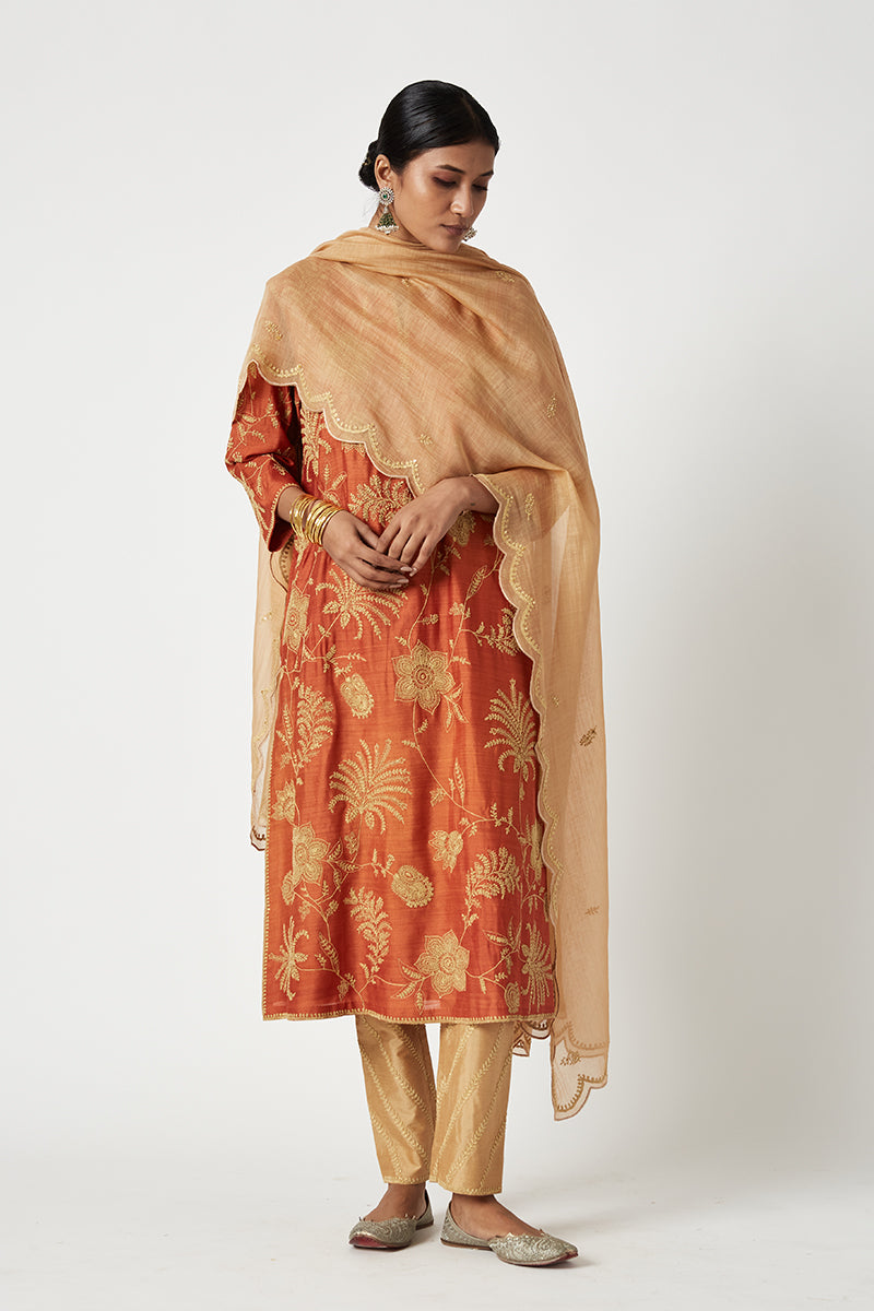 Shriya Embroidered Kurta Set (3Pcs)