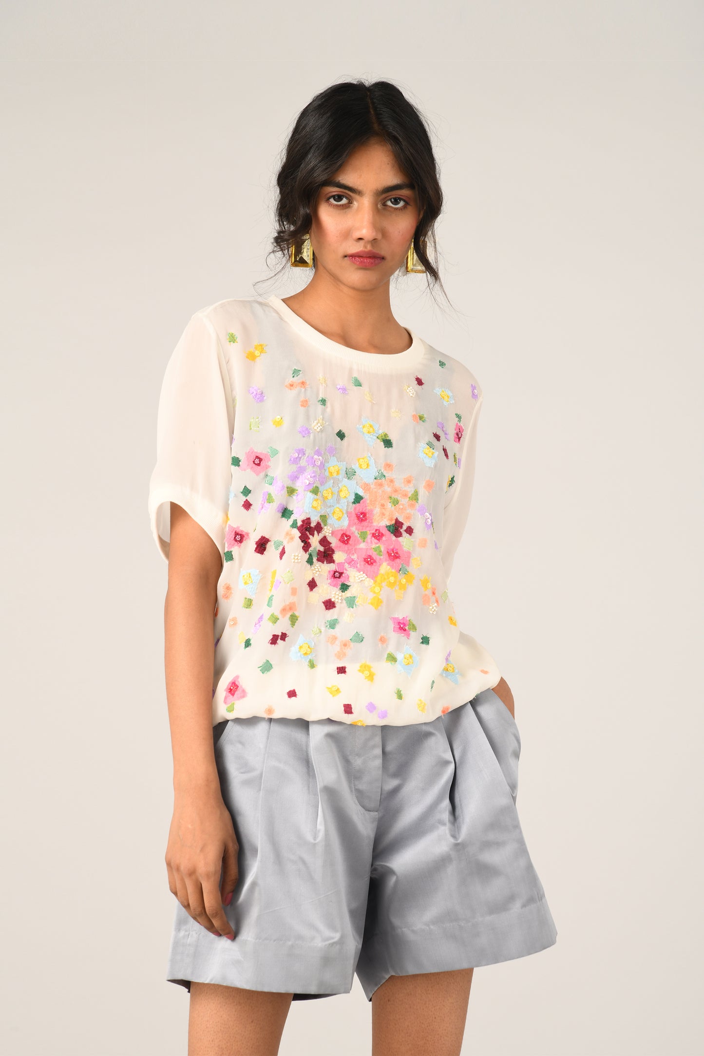 ODORATA PLEATED SHORTS