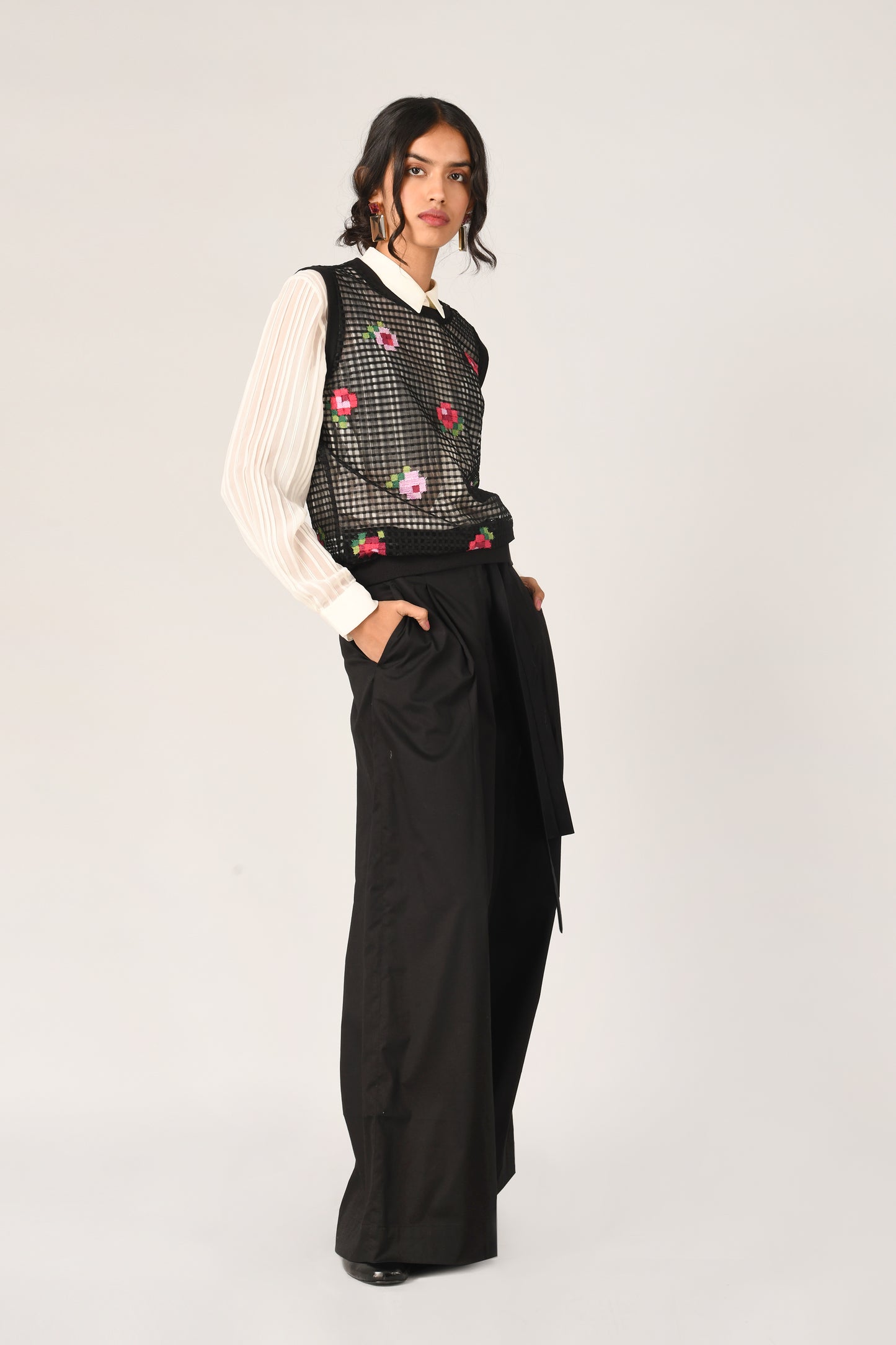 TEPLITZ NET CARDIGAN TOP