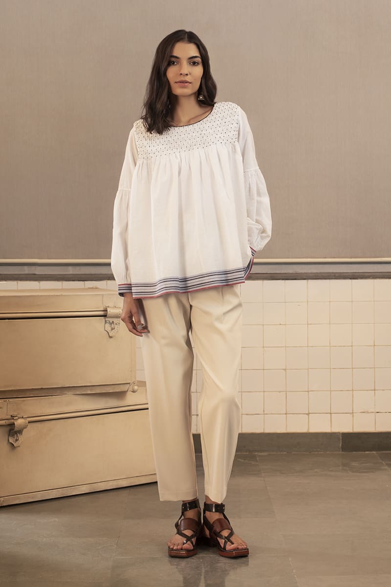 HOPKINS SMOCKING TOP