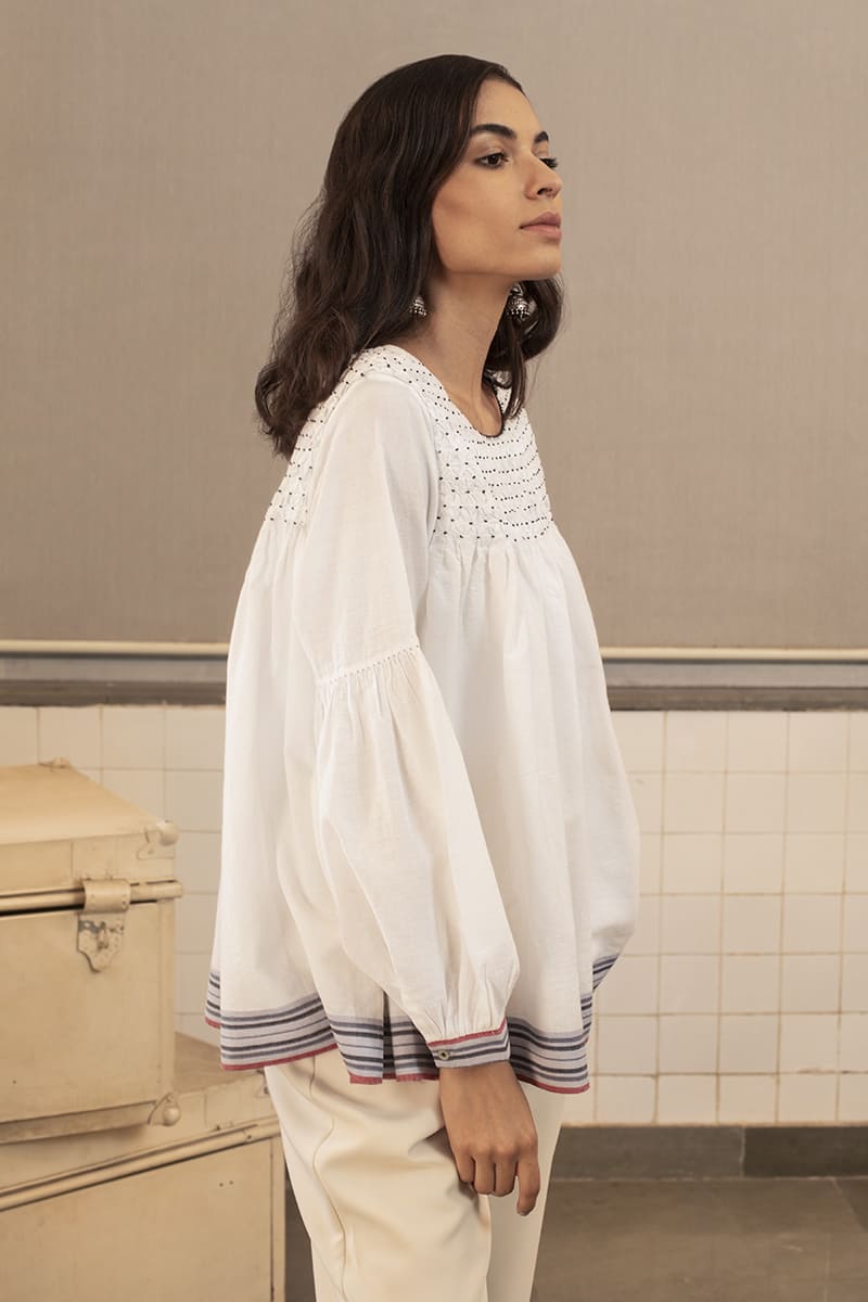HOPKINS SMOCKING TOP