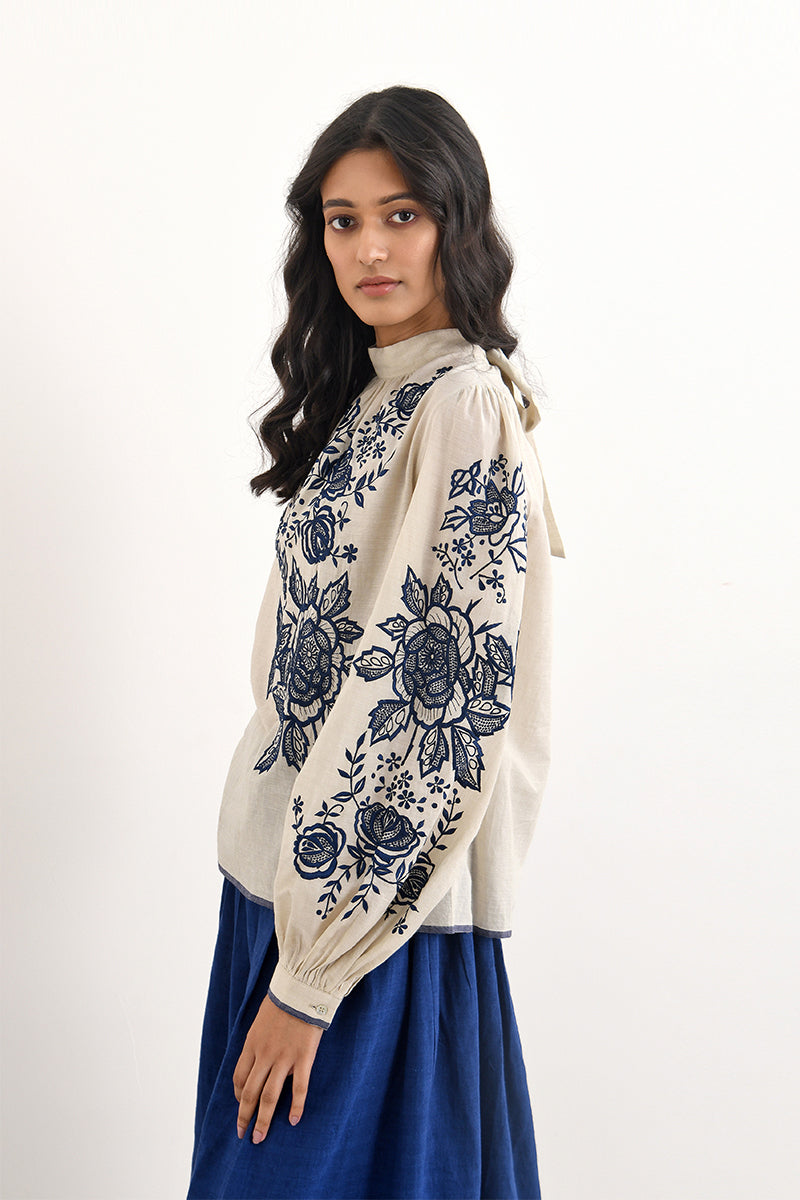 AVEZANNO EMBROIDERED TOP