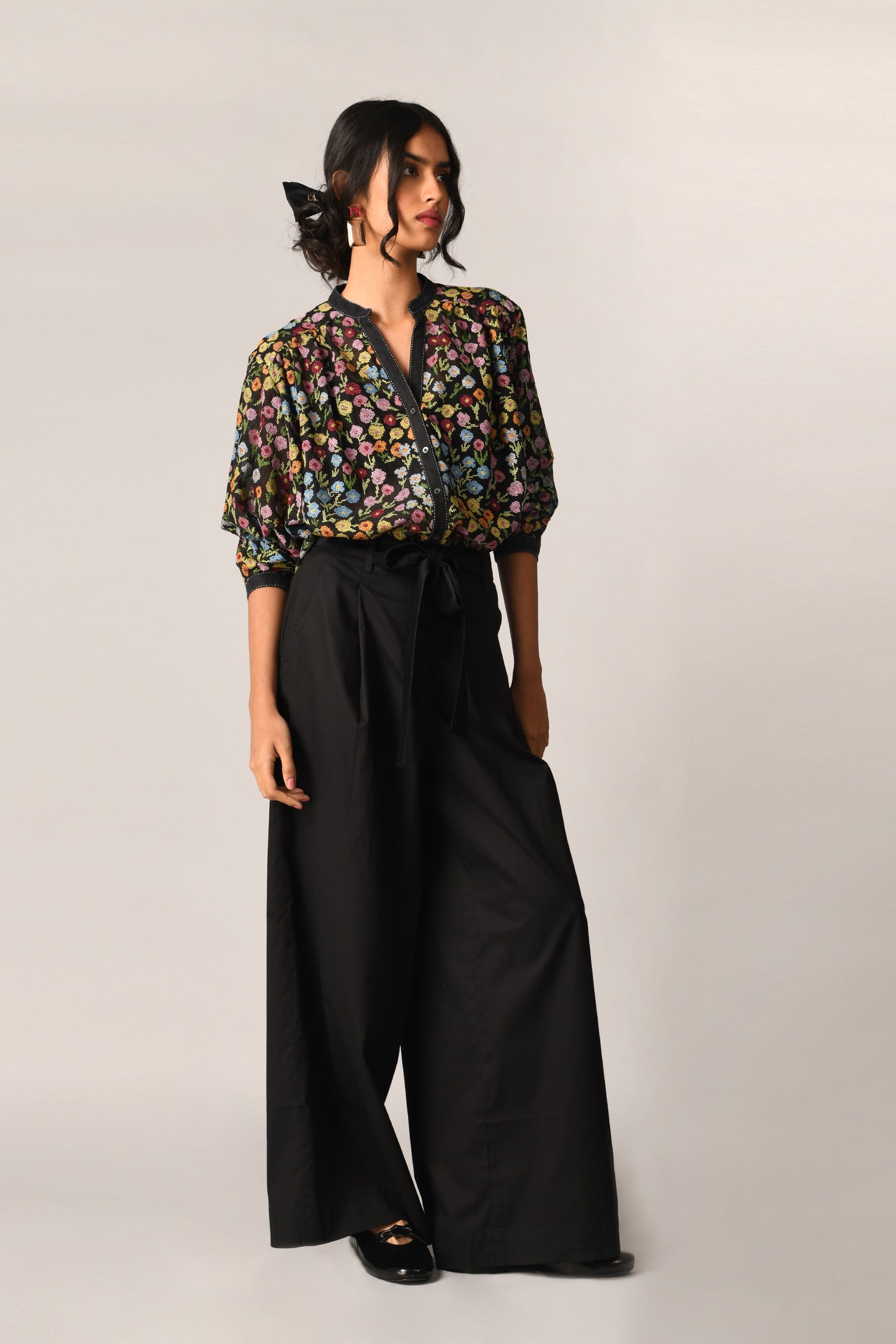 WOODSII FLORAL OVERSIZE SHIRT