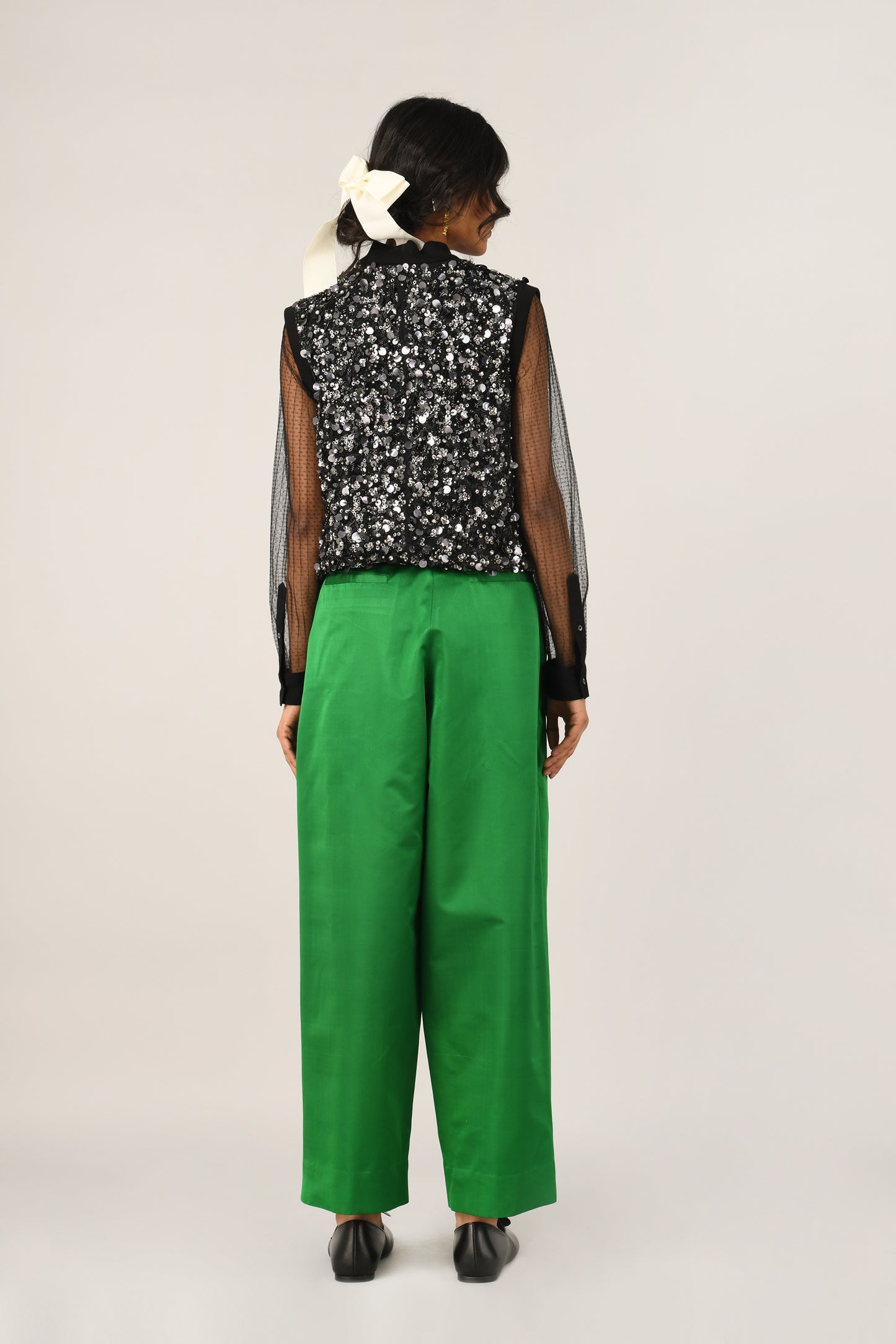 ANDRA STRAIGHT PLEATED PANTS