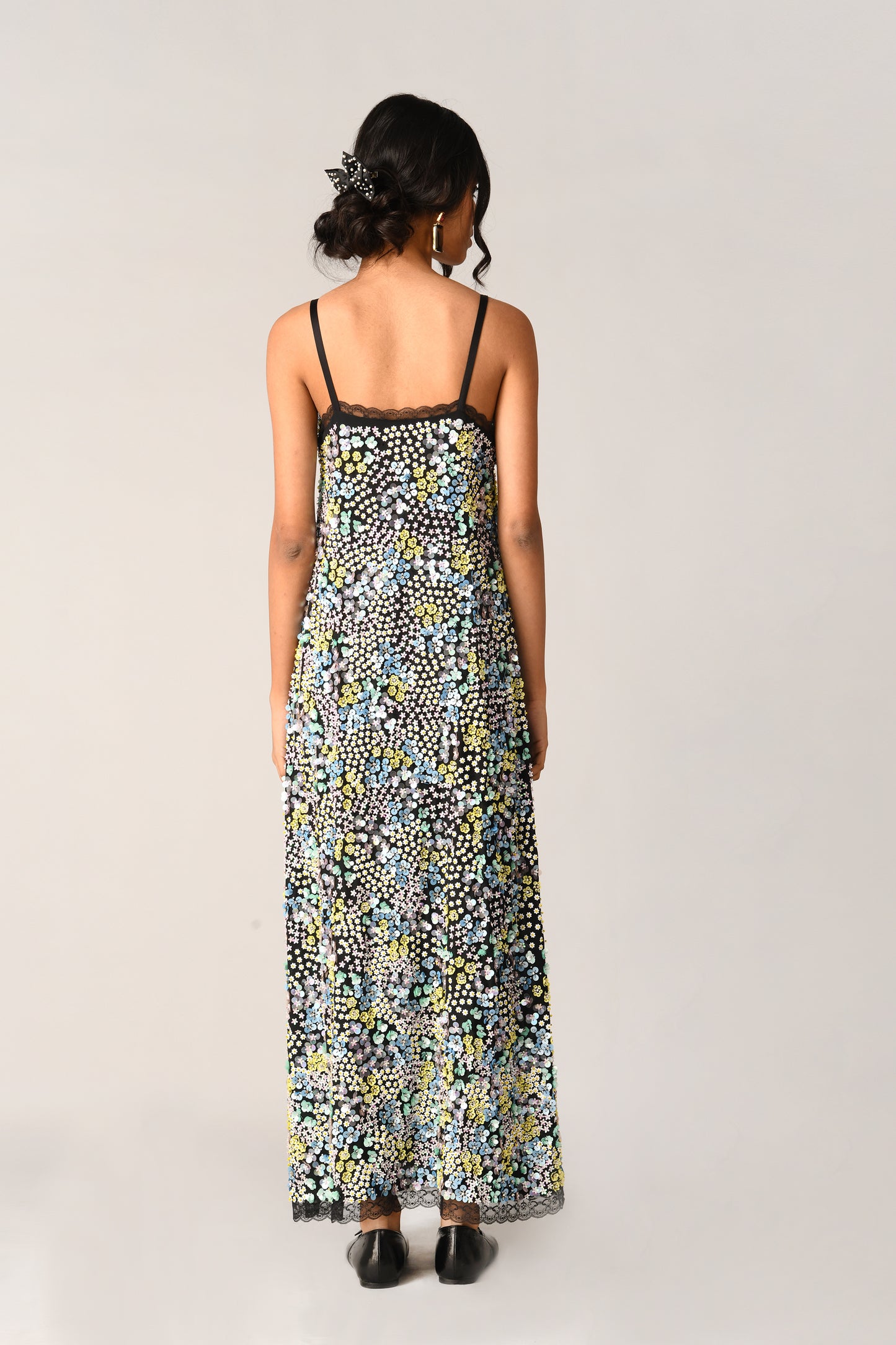 VIRGINIANA SEQUIN SLIP DRESS