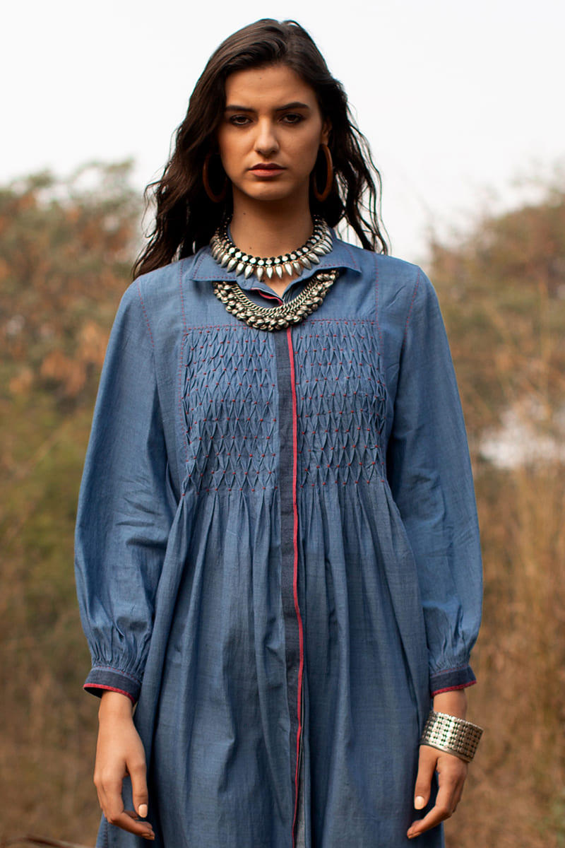 KEITH SMOCKED TUNIC