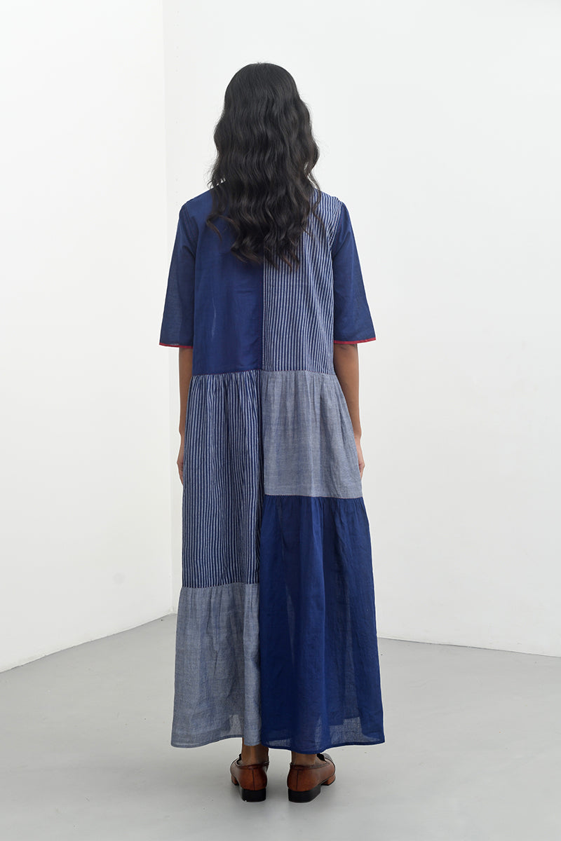 AGLIA FRONT OPEN TIERED DRESS