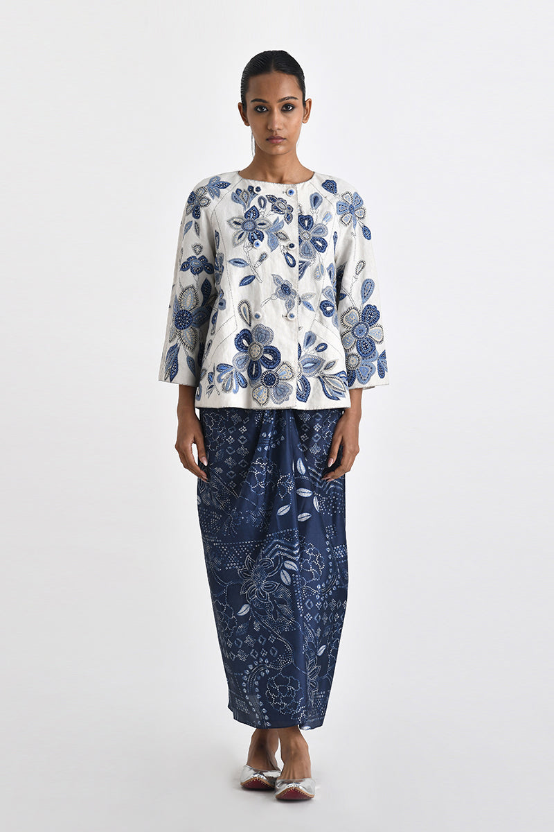 BALLACIO KNOTTED PRINTED SKIRT