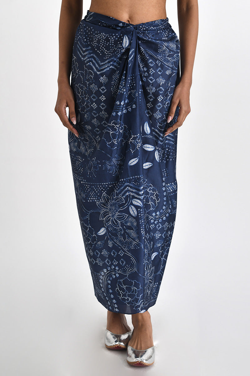 BALLACIO KNOTTED PRINTED SKIRT