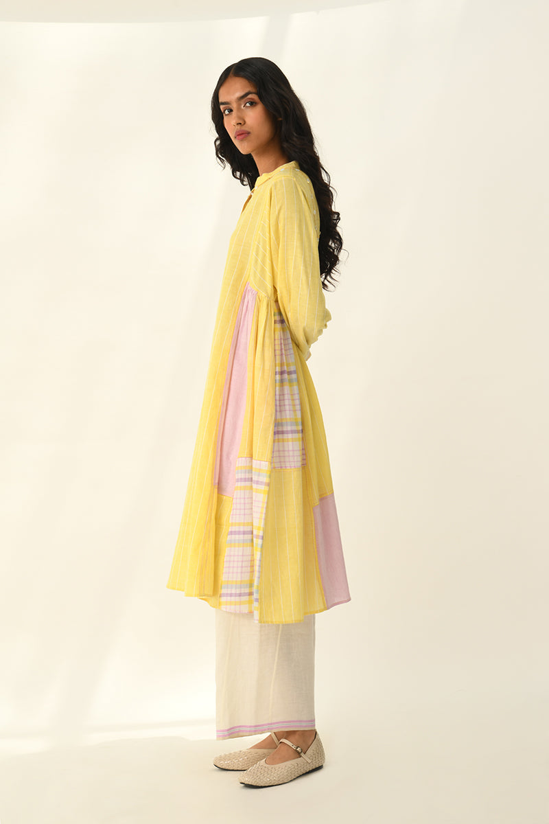 Obtegens Patchwork Panel Tunic Dress