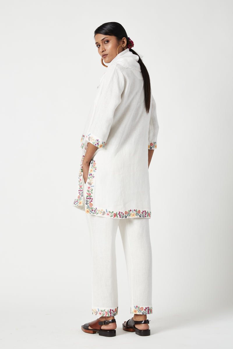 Jardin Embroidered Kurta Set (3Pcs)