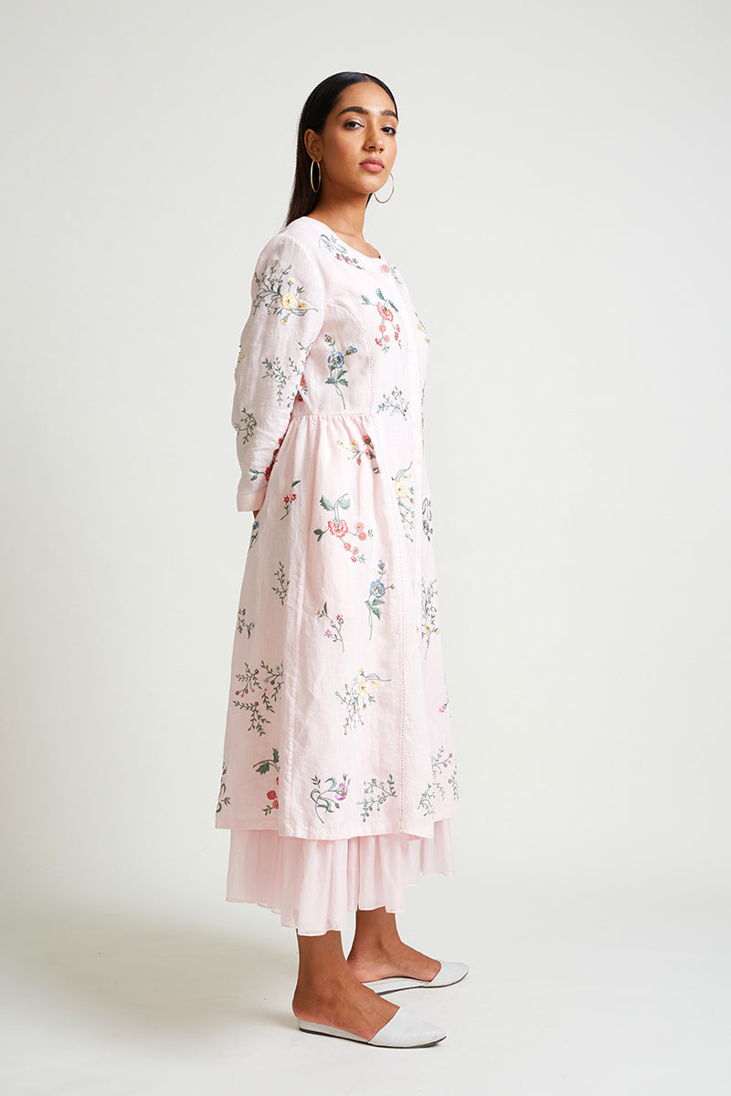 FORSYTHIA EMBROIDERED DRESS WITH SLIP (2PCS)
