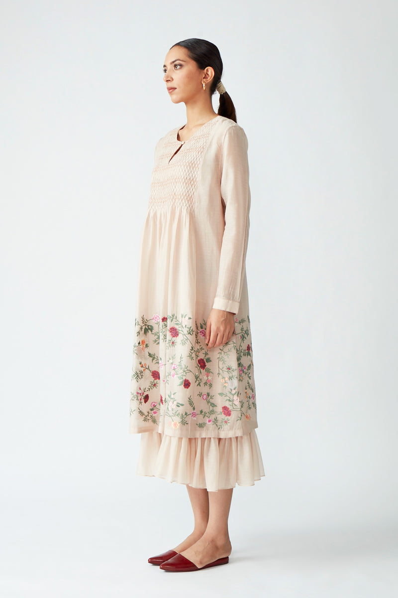 SEDUM EMBROIDERED DRESS WITH SLIP (2PCS)