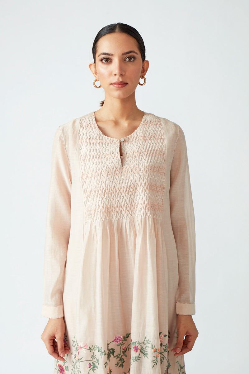 SEDUM EMBROIDERED DRESS WITH SLIP (2PCS)