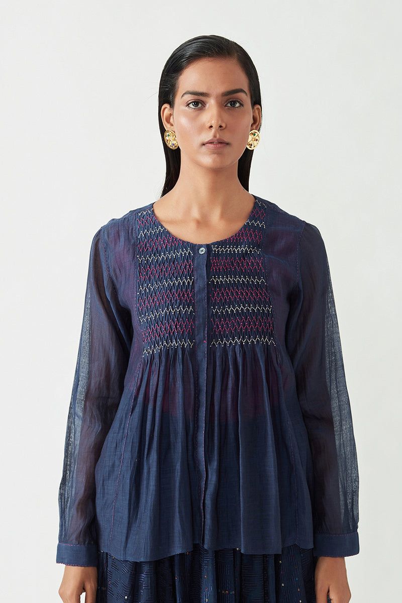 TWALA SMOCKING TOP