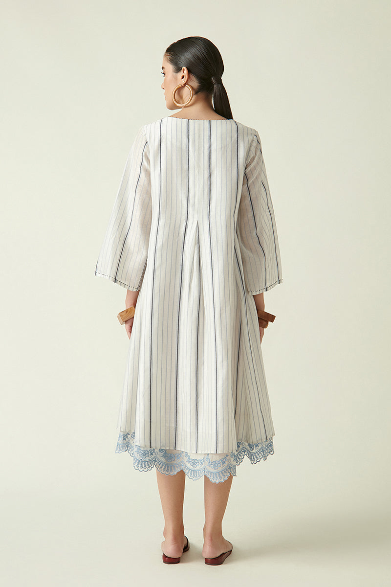 WINTER BOX PLEAT DRESS WITH SLIP (2PCS)