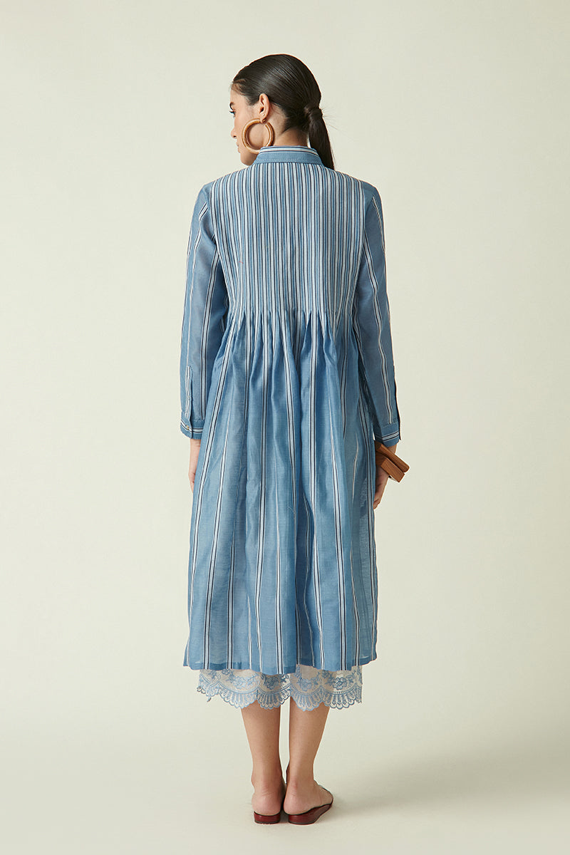 ROBBIE PLEATED DRESS WITH SLIP (2PCS)