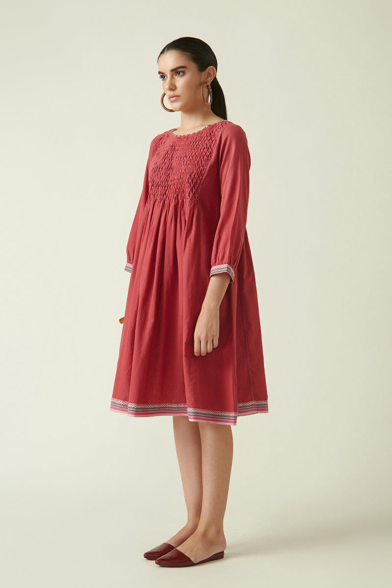 CRIMINI SMOCKED DRESS WITH SLIP (2PCS)