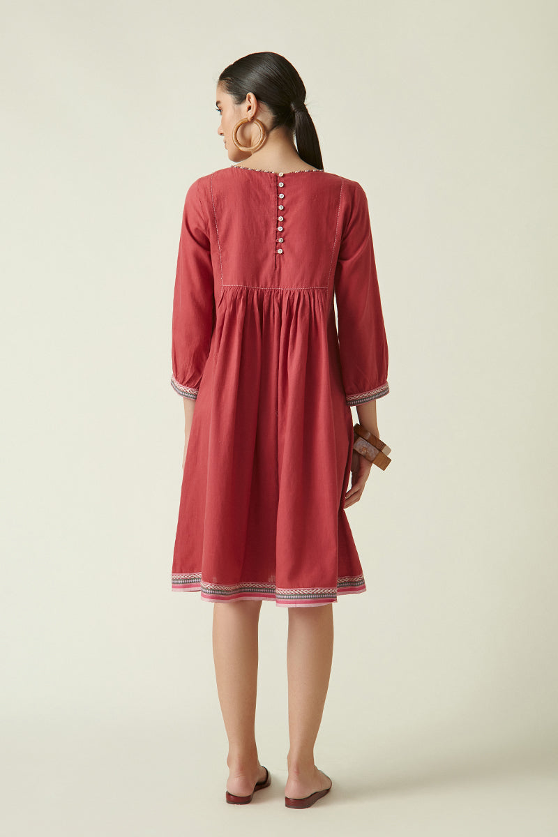 CRIMINI SMOCKED DRESS WITH SLIP (2PCS)