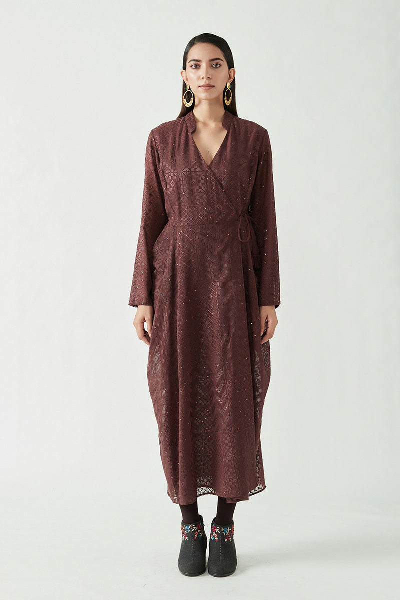 LESTER EMBROIDERED DRESS WITH LYCRA TIGHTS