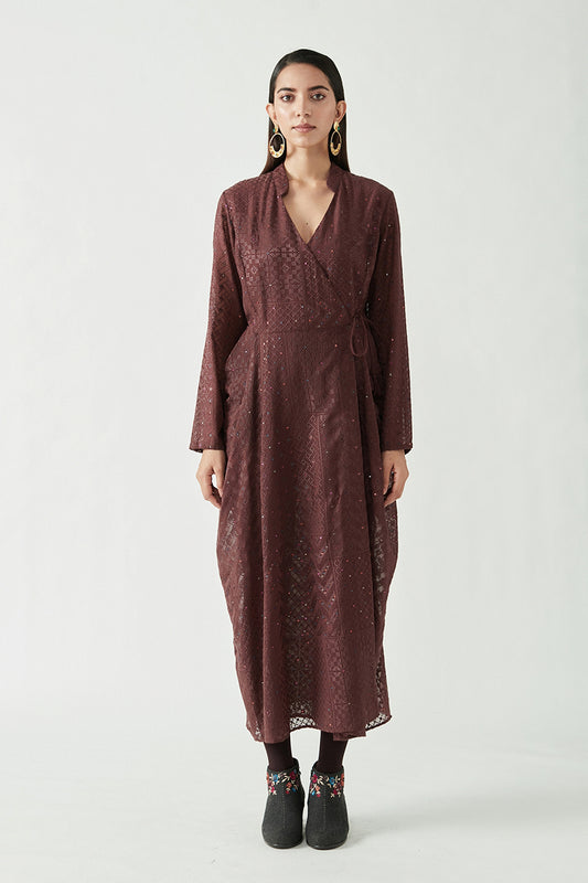 LESTER EMBROIDERED DRESS WITH LYCRA TIGHTS
