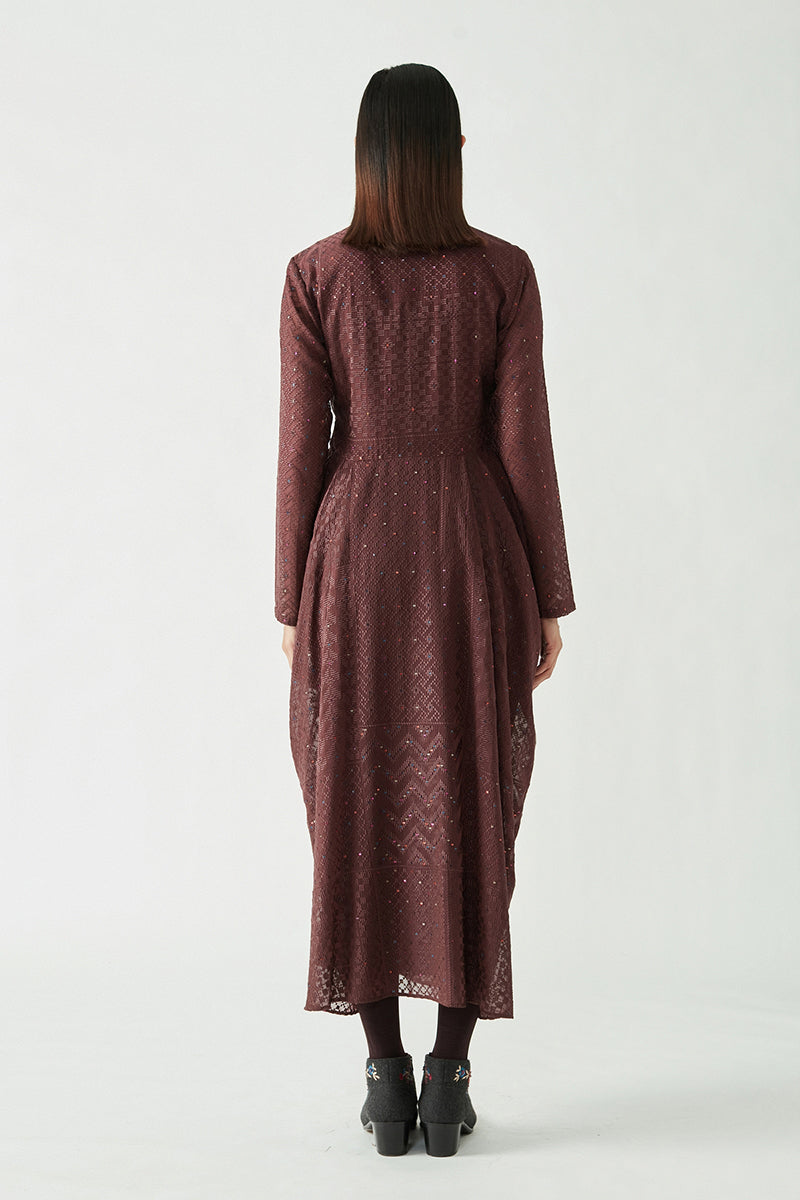 LESTER EMBROIDERED DRESS WITH LYCRA TIGHTS