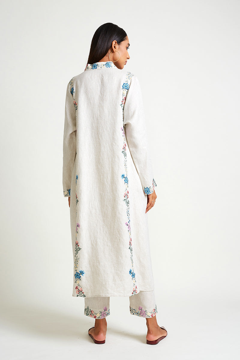 ICEPLANT EMBROIDERED KURTA & PANT SET (2PCS)