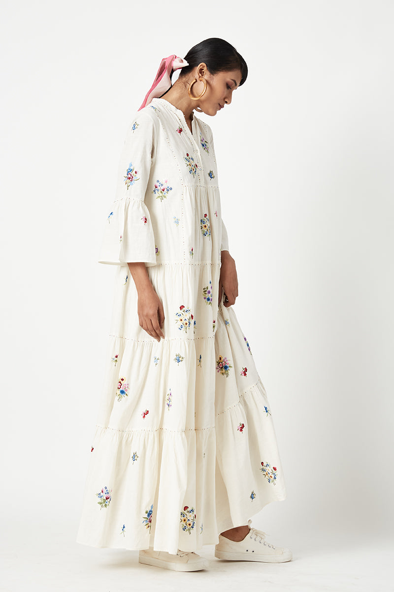 GIARDINI EMBROIDERED DRESS