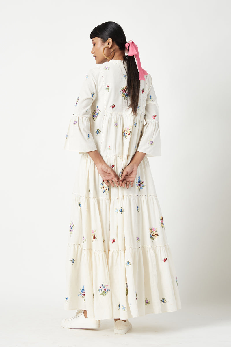 GIARDINI EMBROIDERED DRESS
