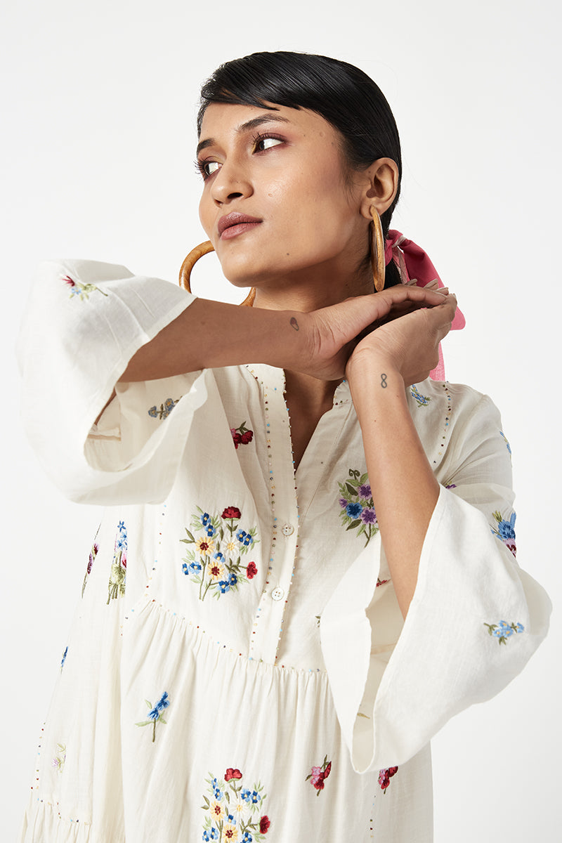 GIARDINI EMBROIDERED DRESS