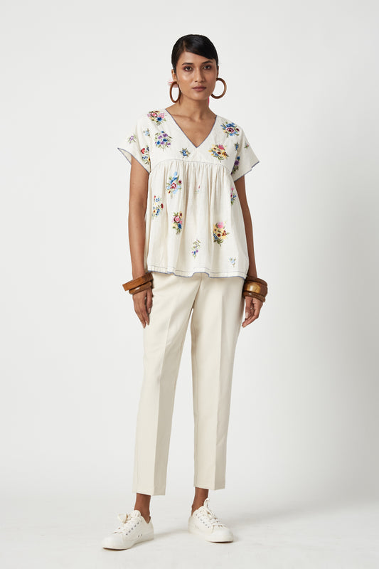 CRATHES EMBROIDERED TOP