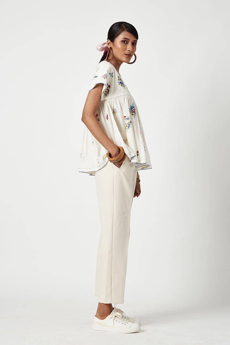 CRATHES EMBROIDERED TOP