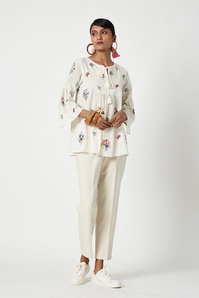 LIMAHULI EMBROIDERED TOP