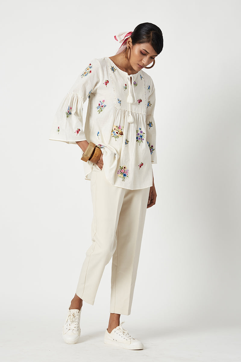 LIMAHULI EMBROIDERED TOP