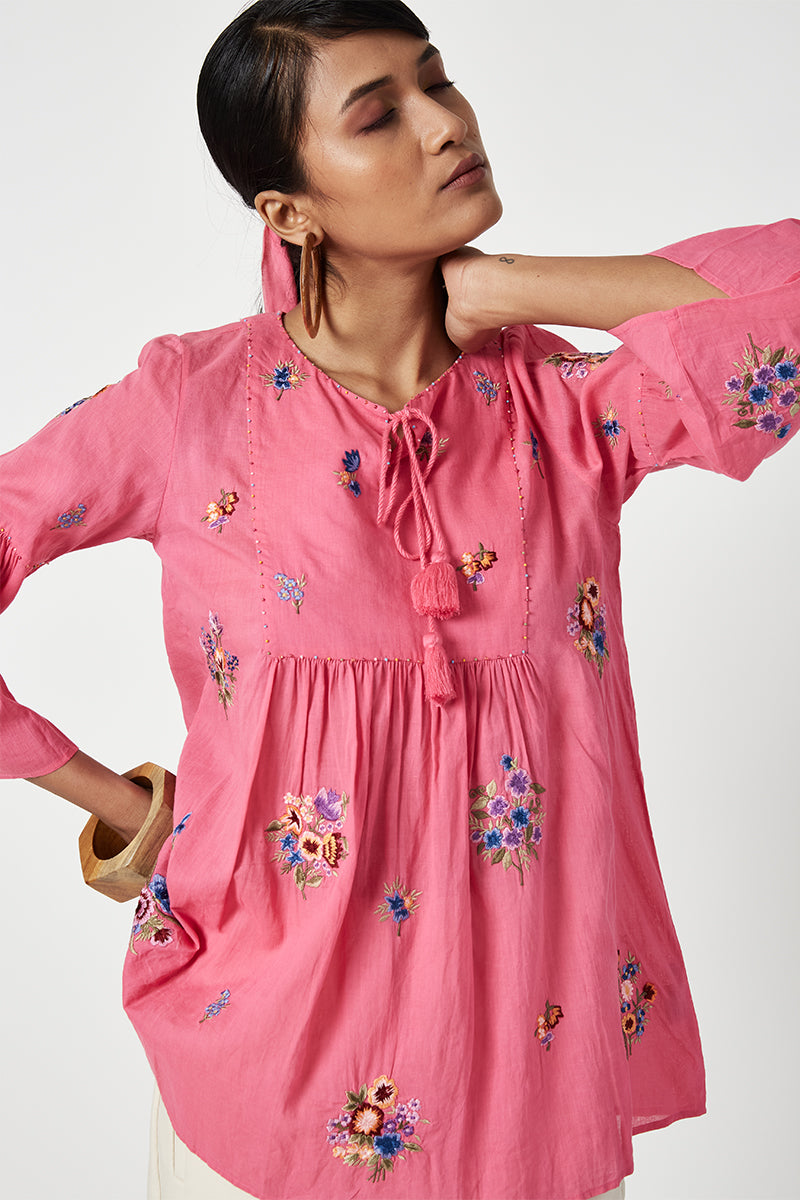 BLOEDEL EMBROIDERED TOP