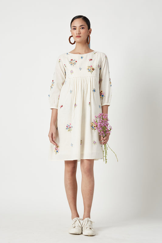 MONET EMBROIDERED DRESS