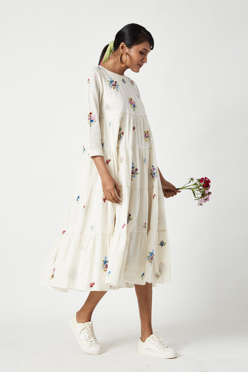 LONGWOOD EMBROIDERED DRESS